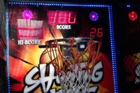 SHOOTING HOOPS: A 'c2022 Shooting Hoops' (Left Hand Side) basketball amusement machine, made by Sega, machine functional (Note Description) - 6