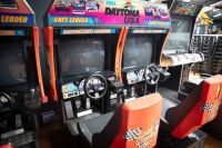 DAYTONA USA: A two seater (3&4) Daytona USA amusement machine made by Sega, 29" screen, Japanese units, working order - 7