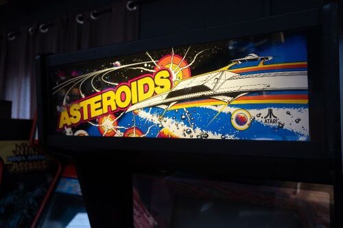 ASTEROIDS: A c1979 Asteroids amusement machine, made by Atari, appears functional