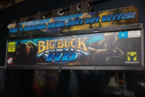 BIG BUCK: A c2012 Big Buck HD amusement machine with added later moniter, appears functional