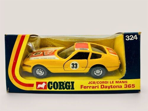 FERRARI DAYTONA: A 1:43 scale model by Corgi of the Ferrari 365 GTB/4 Daytona (Corgi No.324) with original packaging [Location: Sydney]
