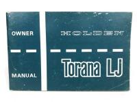 HOLDEN: A Holden Torana LJ Owner Manual