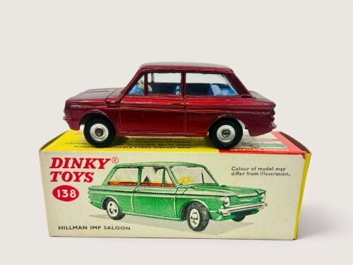 HILLMAN IMP: A 1:43 scale model by Dinky of the Hillman Imp (Dinky No.138) with original packaging [Location: Sydney]