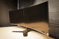 COMPUTER MONITORS: Two Samsung 32" full HD curved desktop monitors (Model No.C32R500FHE) - 3