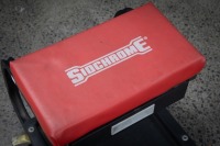 ROLLING SEAT: A Sidchrome rolling creeper seat with one drawer - 2
