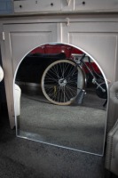 MIRROR: A large arch shaped wall mirror, 85cm high, 80cm wide - 2