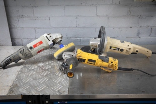 BUFFERS / GRINDERS: Three buffers / grinders, includes a Dewalt, Ozito & a Rockwell Shopseries, all corded