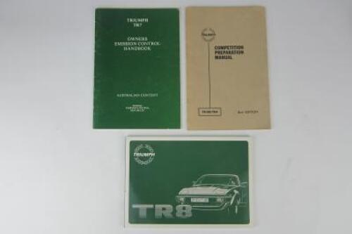 TRIUMPH: Three Triumph Motor Car Manuals.