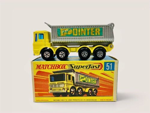 MATCHBOX: A 1:64 scale model by Matchbox of the '8 Wheel Tipper' (Superfast Series No.51) with original packaging [Location: Sydney]