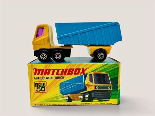 MATCHBOX: A 1:64 scale model by Matchbox of the 'Articulated Truck' (Superfast Series No.50) with original packaging [Location: Sydney]