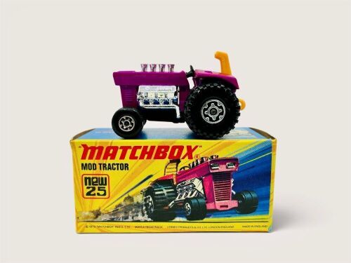 MATCHBOX: A 1:64 scale model by Matchbox of the 'Mod Tractor' (Superfast Series No.25) with original packaging [Location: Sydney]
