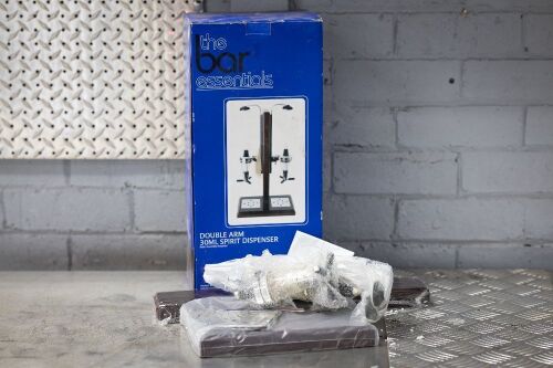 SPIRIT DISPENSER: A Bar Essentials double arm 30ml spirit dispenser in box