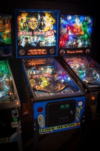 LETHAL WEAPON 3: A c1992 Lethal Weapon 3 pinball machine made by Data East, working order