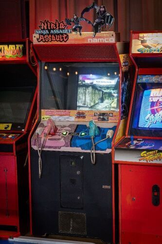 NINJA ASSAULT: A c2000 Namco 'Ninja Assault' machine in dedicated Japanese cabinet, working order