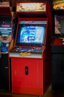 STREET FIGHTER: A c1997 Capcom 'Marvel Super Heroes Vs Street Fighter' LAI dedicated cabinet, 26 inch Nanao monitor, working order