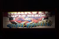 STREET FIGHTER: A c1997 Capcom 'Marvel Super Heroes Vs Street Fighter' LAI dedicated cabinet, 26 inch Nanao monitor, working order - 10