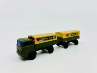 MATCHBOX: Three 1:64 scale unboxed models by Matchbox including Mercedes-Benz Military Truck and trailer (TP15), the Lansing Bagnall Fork Lift Truck (Superfast Series No.15) and the Leyland BP Petrol Tanker (Matchbox No.32) [Location: Sydney] - 16