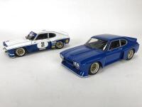FORD: Pair of 1:18 scale Ford Capri cars produced by MiniChamps. (NB description)
