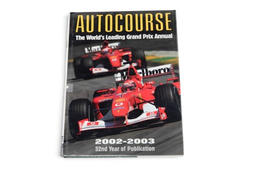 AUTOCOURSE: A signed copy of 'Autocourse' edition 2002/03, signed by Michael Schumacher [Location: Melbourne]