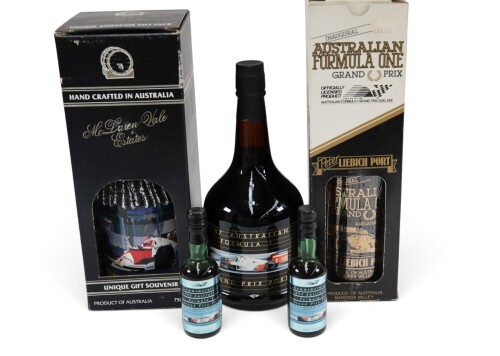 AUSTRALIAN GP: Five official unopened Australian Grand Prix commemorative port bottles [Location: Melbourne]