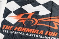 AUSTRALIAN GP: A large flag from the 1998 Australian Grand Prix 'The Formula For Excitement', 80cm high, 175cm wide [Location: Melbourne] - 2