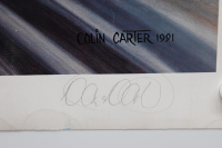 MANSELL: A limited edition (139/350) print featuring Nigel Mansell in Williams FW14 'All or Nothing' by Colin Carter, signed by the artist, 58cm high, 79cm wide [Location: Melbourne] - 3