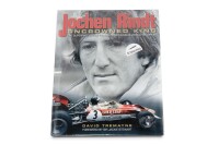 RINDT: 'Jochen Rindt - Uncrowned King' by David Tremayne, with inserted signature from Rindt, hardcover book, 2010 [Location: Melbourne]