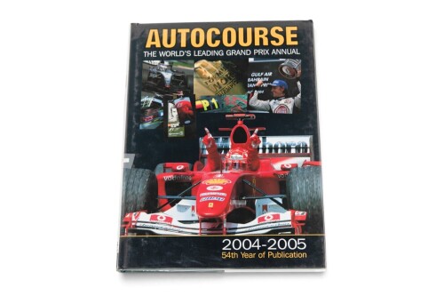 AUTOCOURSE: A signed copy of 'Autocourse' edition 2004/05, signed by Michael Schumacher [Location: Melbourne]