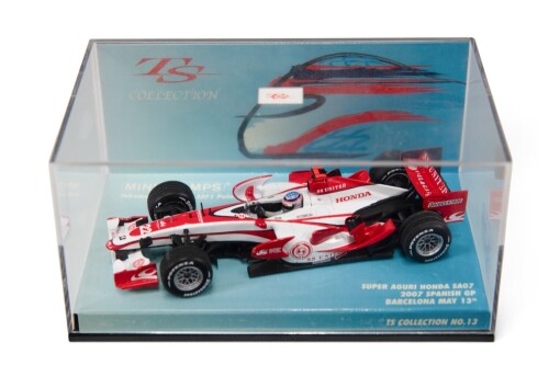 HONDA: A Minichamps 1:43 scale 2007 Super Aguri Honda SA07 car #22 in perspex case [Location: Melbourne]