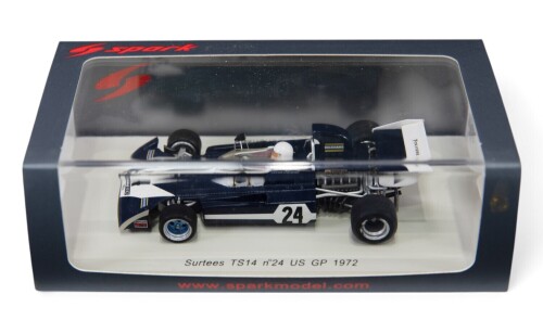 SURTEES: A Spark 1:43 scale 1972 Surtees TS14 (S4001) car #24 in perspex case [Location: Melbourne]