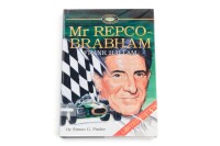 BRABHAM: 'Mr Repco-Brabham - Frank Hallam' by Simon Pinder, with signature from the author, hardcover book, 1995 [Location: Melbourne]