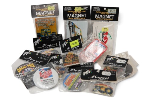 MAGNETS: A group of assorted Australian Grand prix commemorative magnets [Location: Melbourne]