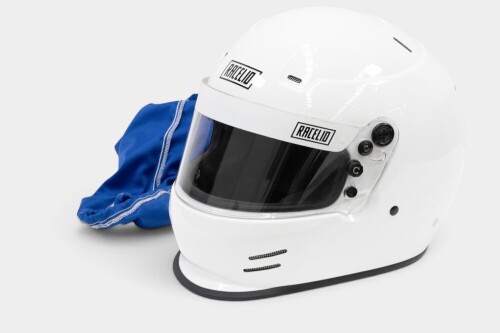 HELMET: A Racelid model DF-X full faced helmet with visor, size large (cert no. SA2020) [Location: Melbourne]
