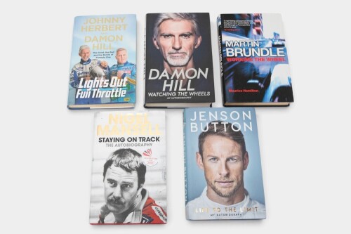 BRITISH DRIVERS: Five hardcover books relating to British F1 drivers [Location: Melbourne]