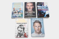 BRITISH DRIVERS: Five hardcover books relating to British F1 drivers [Location: Melbourne]