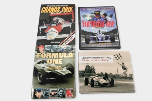 F1 BOOKS: Four general Formula One hardcover books [Location: Melbourne]