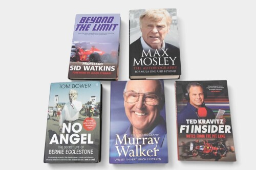 F1 IDENTITIES: Five hardcover books relating to Formula One identities [Location: Melbourne]
