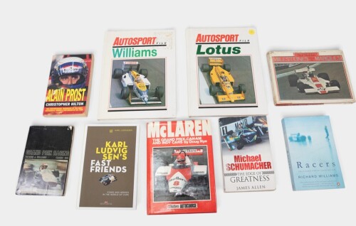 GP DRIVERS / TEAMS: Nine books mostly relating to GP drivers & teams [Location: Melbourne]