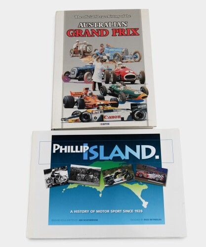 AUSTRALIAN: Two hardcover books relating to Australian Grand Prix & motorsport [Location: Melbourne]