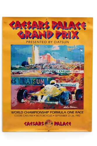 LAS VEGAS GP: An original promotional poster for the 1982 Caesars Palace (Las Vegas) Grand Prix, 71cm high, 56cm wide [Location: Melbourne]