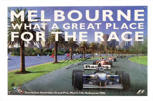 AUSTRALIAN GP: Two laminated promotional posters for the Australian Grand Prix at Albert Park [Location: Melbourne]