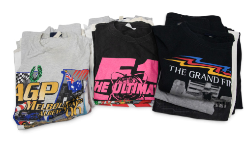 AUSTRALIAN GP: A group of 23 t-shirts from both Adelaide & Melbourne Grand Prix events, also includes two team t-shirts [Location: Melbourne]