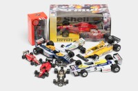 F1 MODELS: A group of nine boxed & unboxed Formula One models [Location: Melbourne]