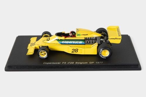 FITTIPALDI: A Spark 1:43 scale 1977 Fittipaldi Copersucar F5 (S3930) car #28 as driven by Emerson Fittipaldi in perspex case [Location: Melbourne]