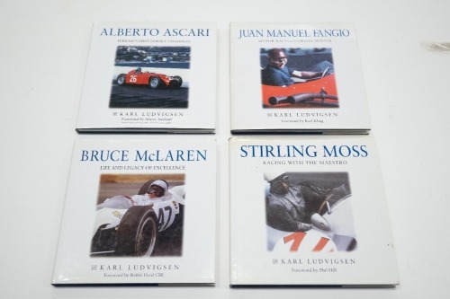 F1 DRIVERS: Four hardcover books by author Karl Ludvigsen relating to early F1 drivers [Location: Melbourne]