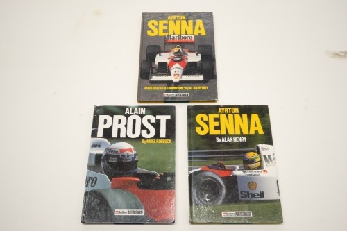 268 · SENNA / PROST: Three hardcover books relating to Ayrton Senna & Alain Prost [Location: Melbourne]