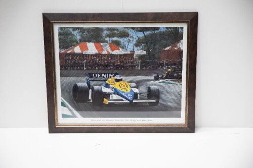 226 · ROSBERG: A limited edition (69/1000) print featuring inaugural 1985 Adelaide GP winner Keke Rosberg driving Williams FW10 [Location: Melbourne]