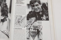 AUTOCOURSE: A signed copy of 'Autocourse' edition 1985-86, signed by Ayrton Senna, Nigel Mansell, Niki Lauda & Alain Prost [Location: Melbourne] - 2