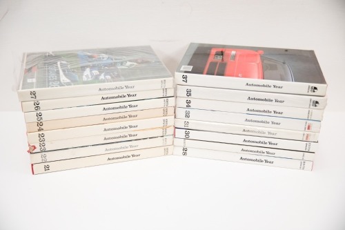 AUTOMOBILE YEAR: Sixteen editions of 'Automobile Year' hardcover book [Location: Melbourne]