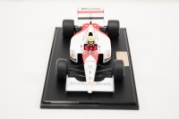 MCLAREN: A Tamiya Collector's Club 1:20 scale McLaren Honda MP4/6 car #1 as driven by Ayrton Senna model on base with nameplate in perspex case [Location: Melbourne] - 4